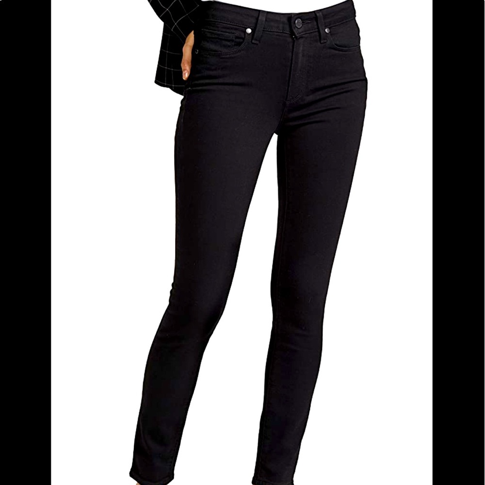 Paige hoxton ankle black jeans raw hem 27